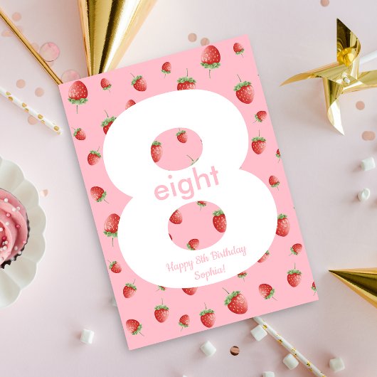 ベリースイートストロベリーハッピーバースデーカード カード