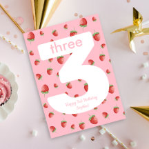 ベリースイートストロベリーハッピーバースデーカード