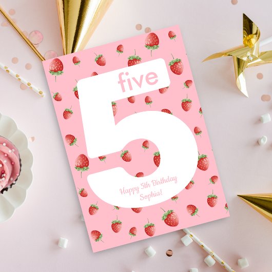 ベリースイートストロベリーハッピーバースデーカード カード
