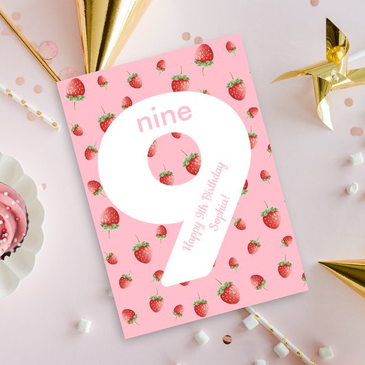 ベリースイートストロベリーハッピーバースデーカード カード