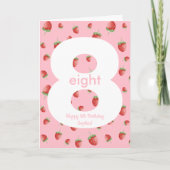 ベリースイートストロベリーハッピーバースデーカード カード (正面)