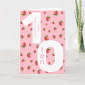 ベリースイートストロベリーハッピーバースデーカード カード (正面)