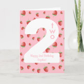 ベリースイートストロベリーハッピーバースデーカード カード (正面)