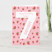 ベリースイートストロベリーハッピーバースデーカード カード (正面)