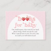 ベリースイートストロベリーハートガールベビーシャワー エンクロージャーカード (正面)