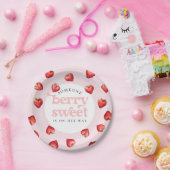 ベリースイートストロベリーハートガールベビーシャワー ペーパープレート (パーティー)