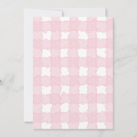 ベリースイートストロベリーハートガールベビーシャワー 招待状 (裏面)