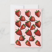 ベリースイートストロベリーハートベビーシャワー サンキューカード (裏面)