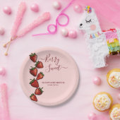 ベリースイートストロベリーハートベビーシャワー ペーパープレート (パーティー)