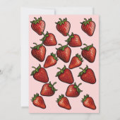 ベリースイートストロベリーハートベビーシャワー 招待状 (裏面)