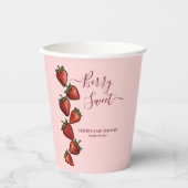 ベリースイートストロベリーハートベビーシャワー 紙コップ (正面)