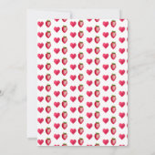 ベリースイートストロベリーハートユニセックスベビーシャワー 招待状 (裏面)