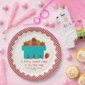 ベリースイートストロベリーバスケットベビーシャワー ペーパープレート (パーティー)