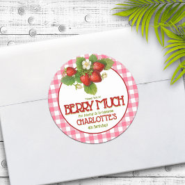 ベリースイートストロベリーバースデーパーティーありがとう ラウンドシール