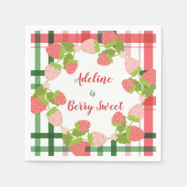 ベリースイートストロベリーパーティー スタンダードカクテルナプキン