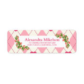 ベリースイートストロベリーピンクブライダルシャワーリターン ラベル (正面)