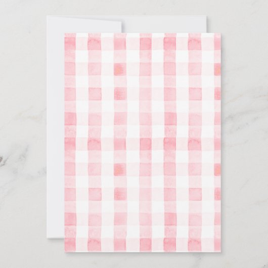 ベリースイートストロベリーフローラガールベビーシャワー 招待状 (裏面)