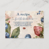 ベリースイートストロベリーブライダルシャワーレシピ エンクロージャーカード (正面)