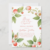 ベリースイートストロベリーブライダルシャワー招待 招待状 (正面)
