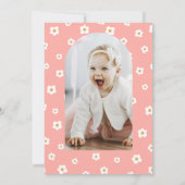 ベリースイートストロベリーブルーベリーファースト誕生日 招待状 (裏面)