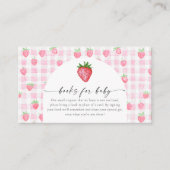 ベリースイートストロベリーベイシャワー囲いカード エンクロージャーカード (正面)