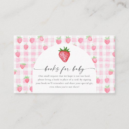 ベリースイートストロベリーベイシャワー囲いカード エンクロージャーカード (正面)