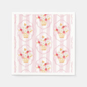 ベリースイートストロベリーベビーお洒落シャワー スタンダードカクテルナプキン (正面)