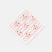 ベリースイートストロベリーベビーお洒落シャワー スタンダードカクテルナプキン (角)