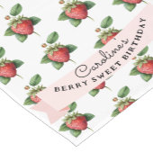 ベリースイートストロベリーベビーガールバースデーパーティー ショートテーブルランナー (コーナー)
