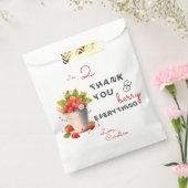 ベリースイートストロベリーベビーガールバースデーパーティー フェイバーバッグ (封をした状態)