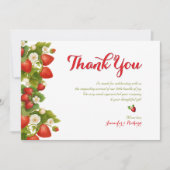 ベリースイートストロベリーベビーシャワーありがとう サンキューカード (正面)