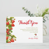 ベリースイートストロベリーベビーシャワーありがとう サンキューカード (スタンド正面)