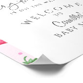 ベリースイートストロベリーベビーシャワーへようこそ ポスター (角)