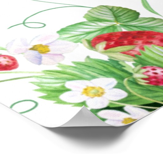 ベリースイートストロベリーベビーシャワーへようこそ ポスター (角)