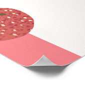 ベリースイートストロベリーベビーシャワーへようこそ ポスター (角)