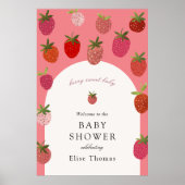 ベリースイートストロベリーベビーシャワーへようこそ ポスター (正面)