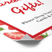 ベリースイートストロベリーベビーシャワーカード&ギフト ポスター (角)