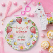 ベリースイートストロベリーベビーシャワー印刷 ペーパープレート (パーティー)