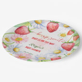 ベリースイートストロベリーベビーシャワー印刷 ペーパープレート (アングル)