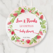 ベリースイートストロベリーベビーシャワー感謝していユーザ フェイバータグ (正面)