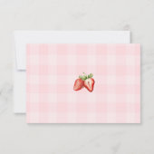 ベリースイートストロベリーベビーシャワー感謝していユー カード (裏面)