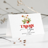 ベリースイートストロベリーベビーシャワー感謝していユー サンキューカード