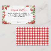 ベリースイートストロベリーベビーシャワー エンクロージャーカード (正面/裏面)