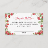 ベリースイートストロベリーベビーシャワー エンクロージャーカード (正面)