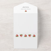 ベリースイートストロベリーベビーシャワー オールインワン招待状 (外側)