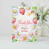 ベリースイートストロベリーベビーシャワー サンキューカード (スタンド正面)