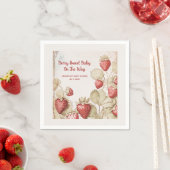 ベリースイートストロベリーベビーシャワー スタンダードカクテルナプキン (インサイチュ)