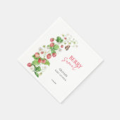 ベリースイートストロベリーベビーシャワー スタンダードカクテルナプキン (角)