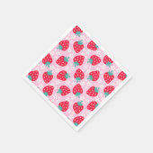 ベリースイートストロベリーベビーシャワー スタンダードカクテルナプキン (角)