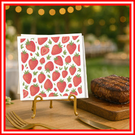 ベリースイートストロベリーベビーシャワー スタンダードカクテルナプキン